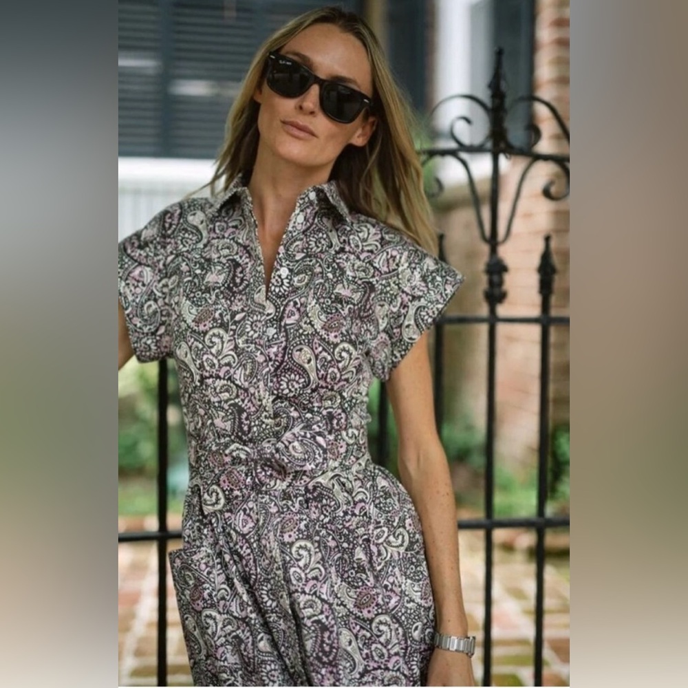 NWT Julia Amory Betty Dress Lee Paisley Size Medium - Picture 3 of 11